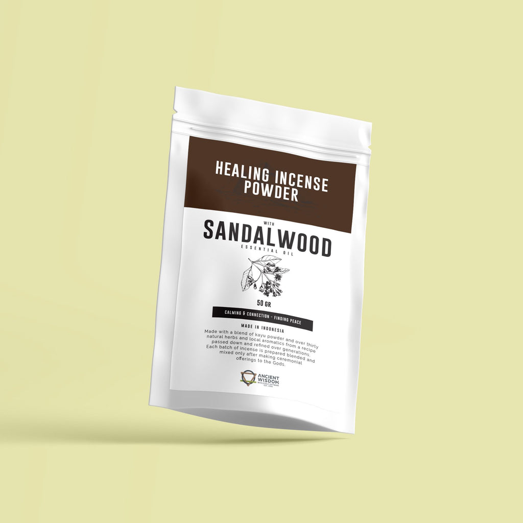 Healing Incense Powder Sandalwood 50gm for Tranquil Home Atmosphere