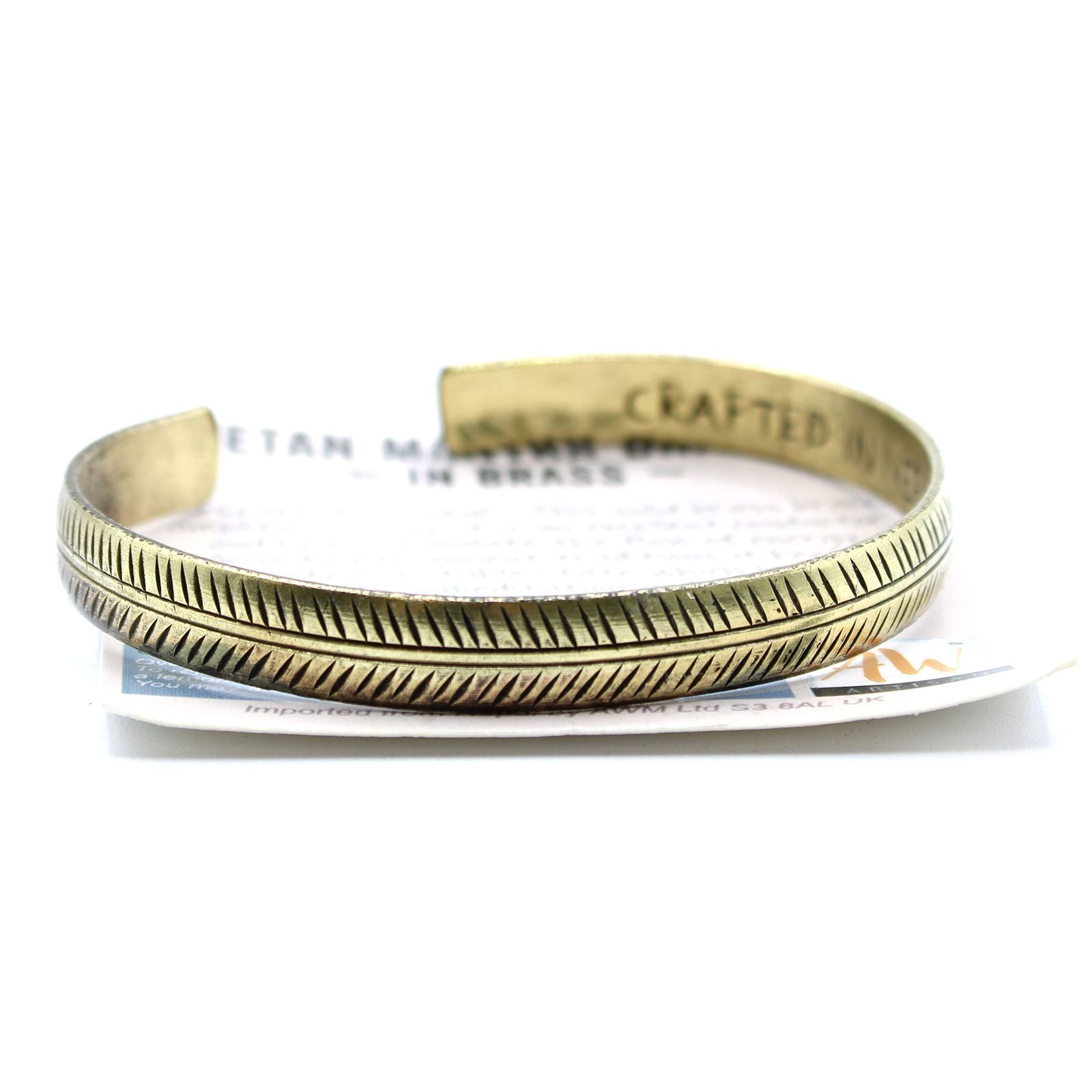 Brass Tibetan Bracelet Slim Tribal Leaf for Unique and Elegant Style