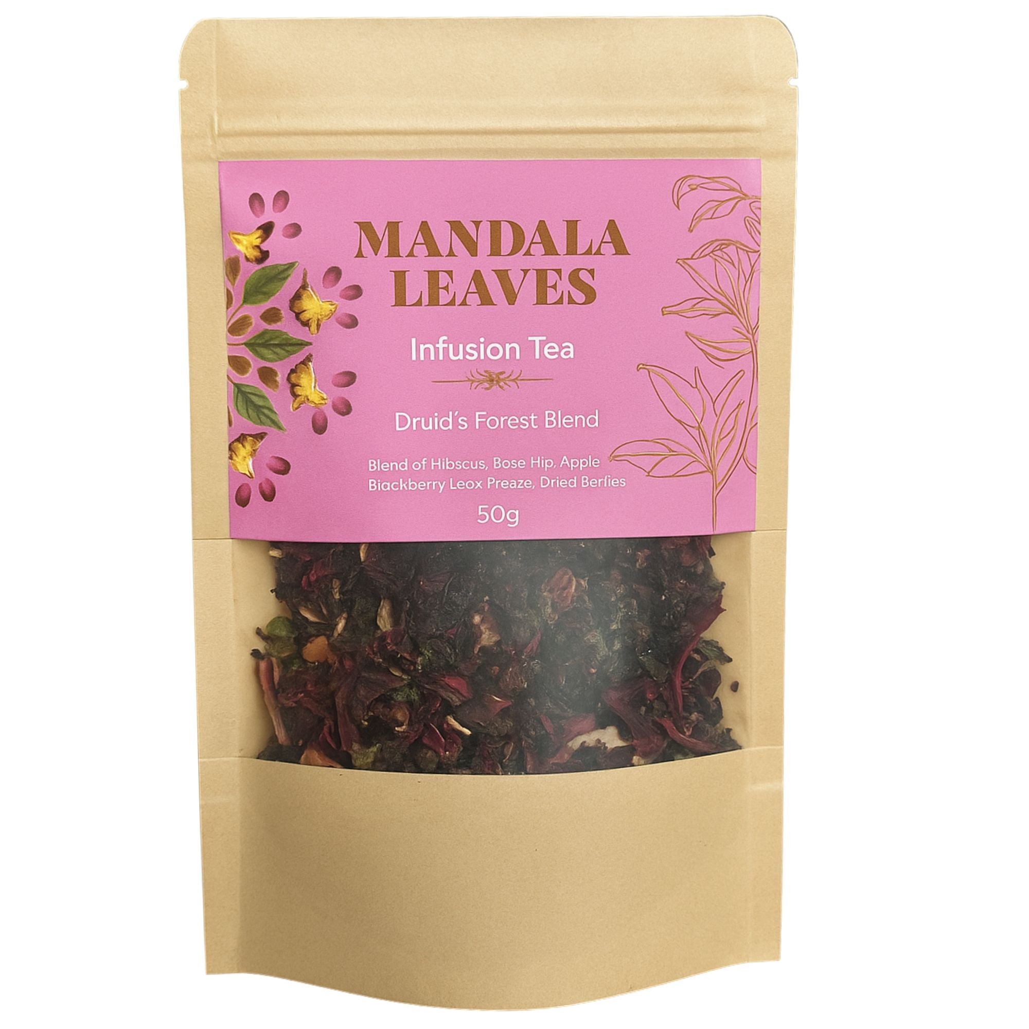 50g Druid's Forest Blend Fruity Artisan Tea for Refreshing Sips