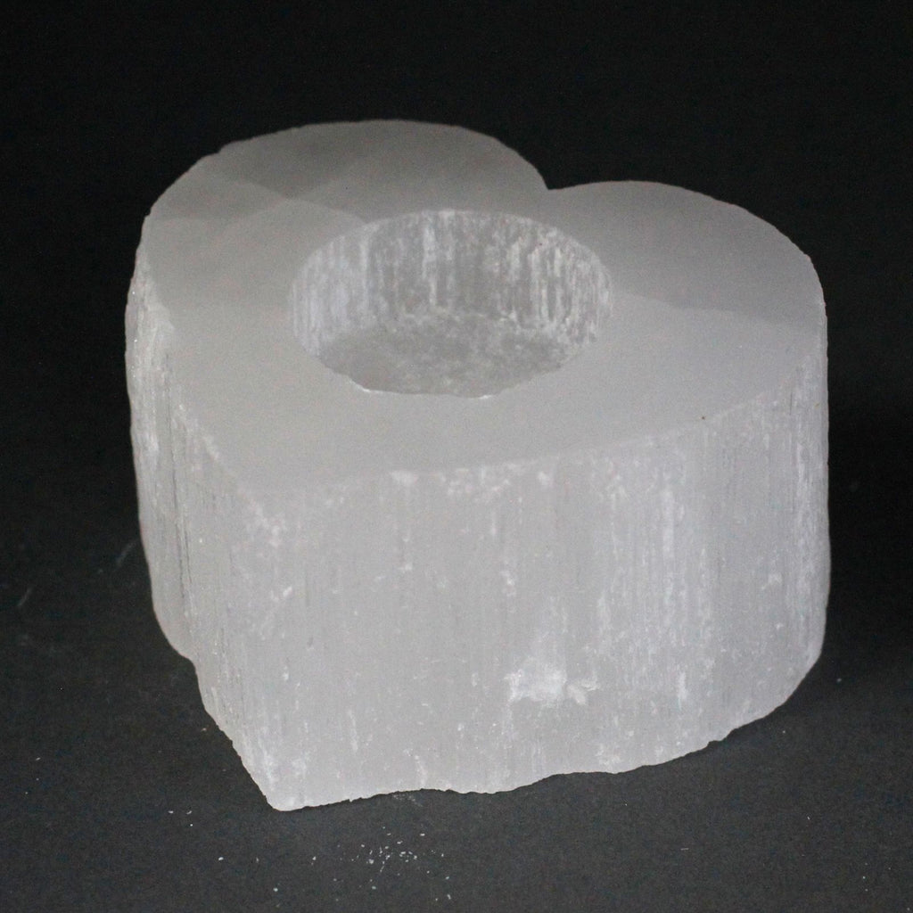 Selenite Heart Candle Holder for Stunning Home Décor and Gifts
