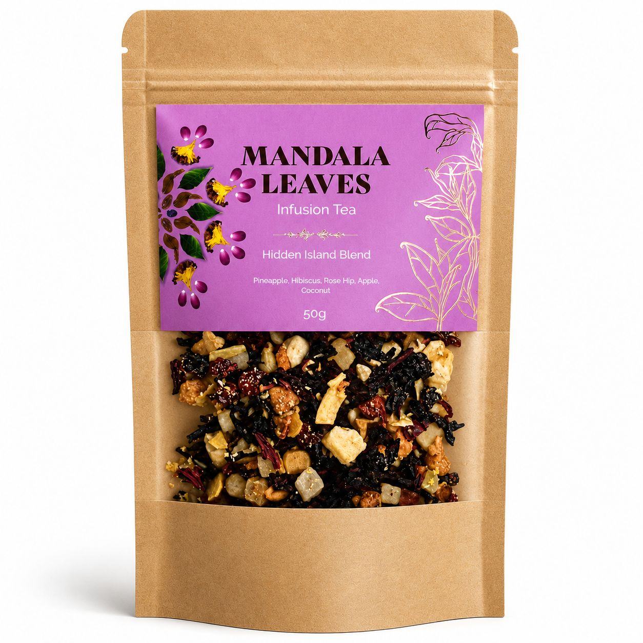 50g Hidden Islands Blend Tropical Piña Colada Infusion Tea Bag
