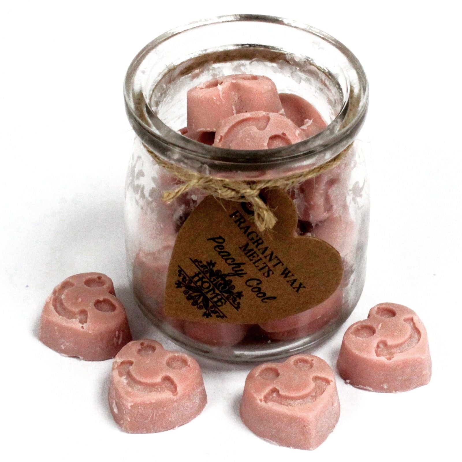 Soywax Melts Jar Peachy Cool with Heart Shaped Melts for Home