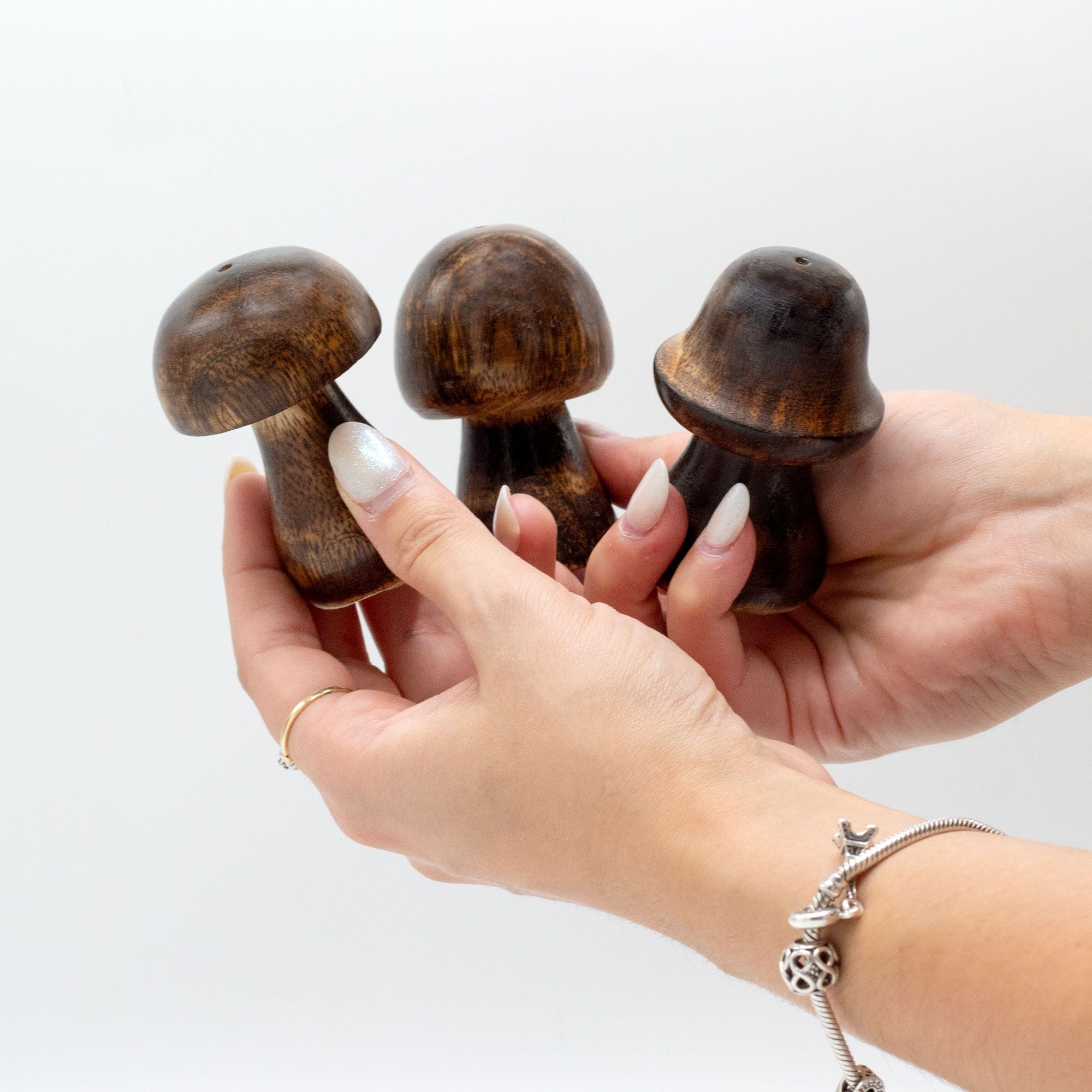 Set of 3 Mini Incense Mushrooms Unique Holders for Sticks