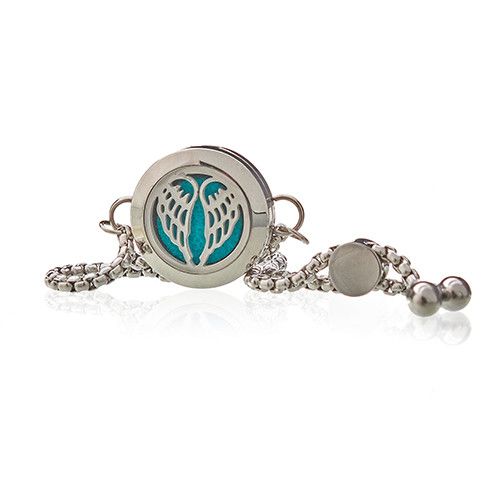 Aromatherapy Jewellery Chain Bracelet with Angel Wings Design