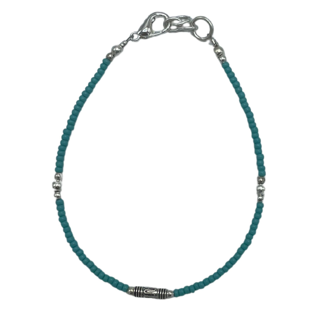 Nepalese Extra Fine Gem Bracelet with Turquoise Teardrop Accents
