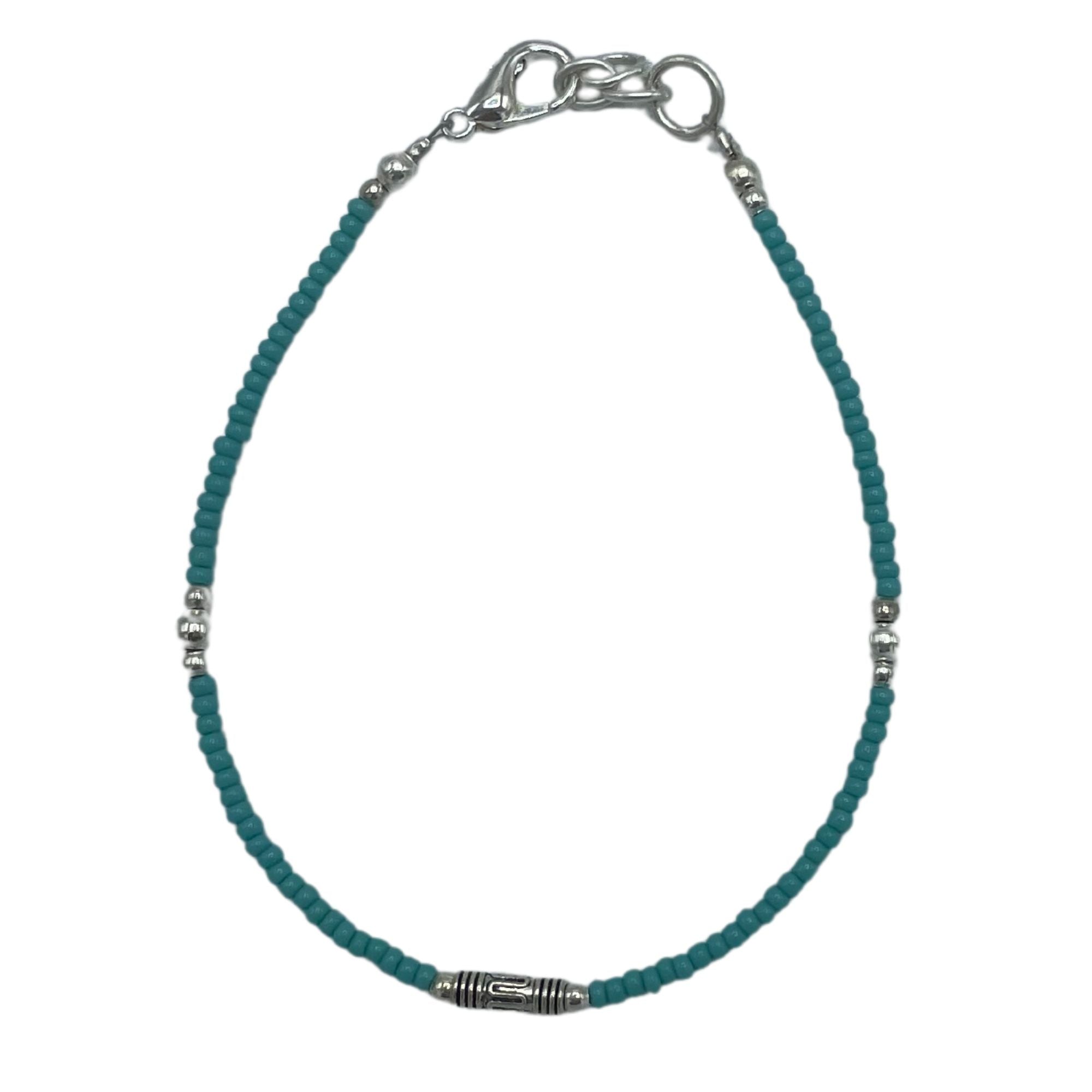 Nepalese Extra Fine Gem Bracelet with Turquoise Teardrop Accents