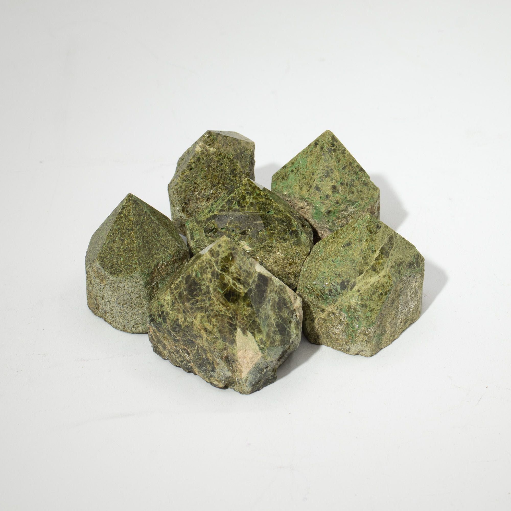Epidote A Grade Gemstone Top Polished Points Set of 5 to 6 Pieces