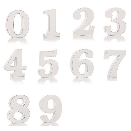 Shabby Chic Numbers 1 to 0 for Unique Home Decor and Design