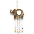 Indian Chimes Elephant Large Mirror with 4 Bells for Decoration