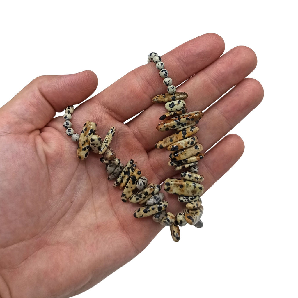 Longstone Gem Necklace with Unique Dalmatian Stone Design