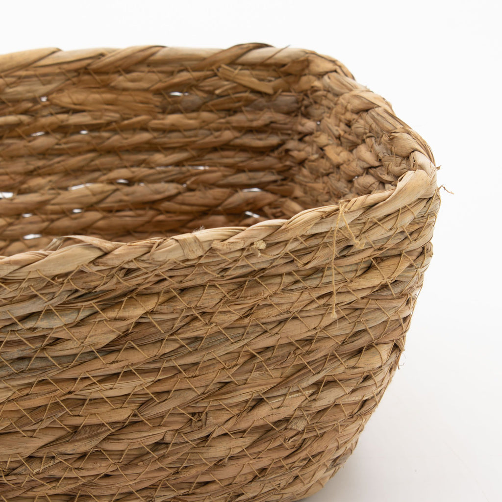 Natural Seagrass Square Baskets Set of 3 for Home Organisation