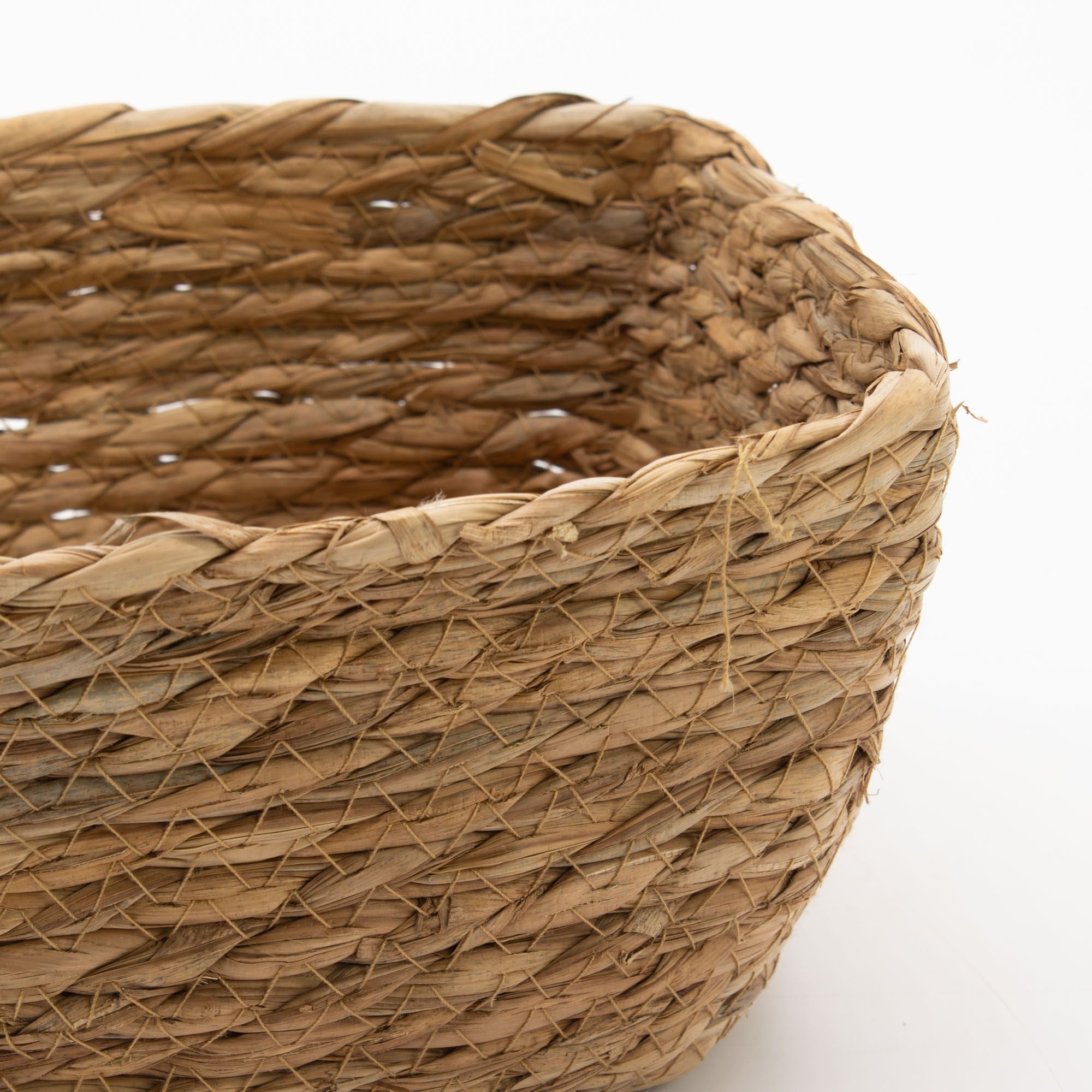 Natural Seagrass Square Baskets Set of 3 for Home Organisation