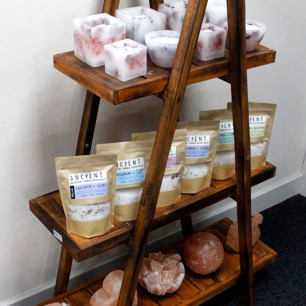 Folding Wooden A Frame Shelf in Brown for Home Storage Solutions
