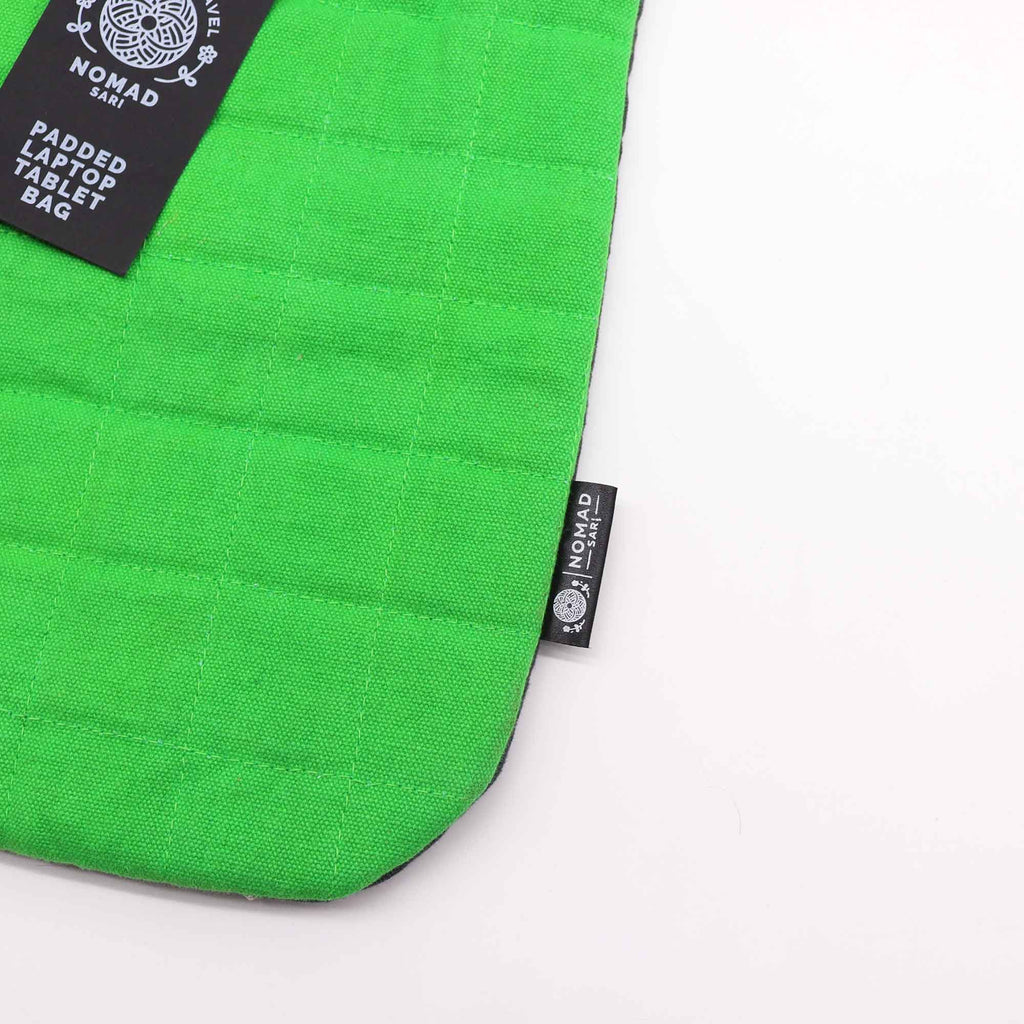 Frog Green Laptop Padded Pouch for 13 Inch Devices and Tablets