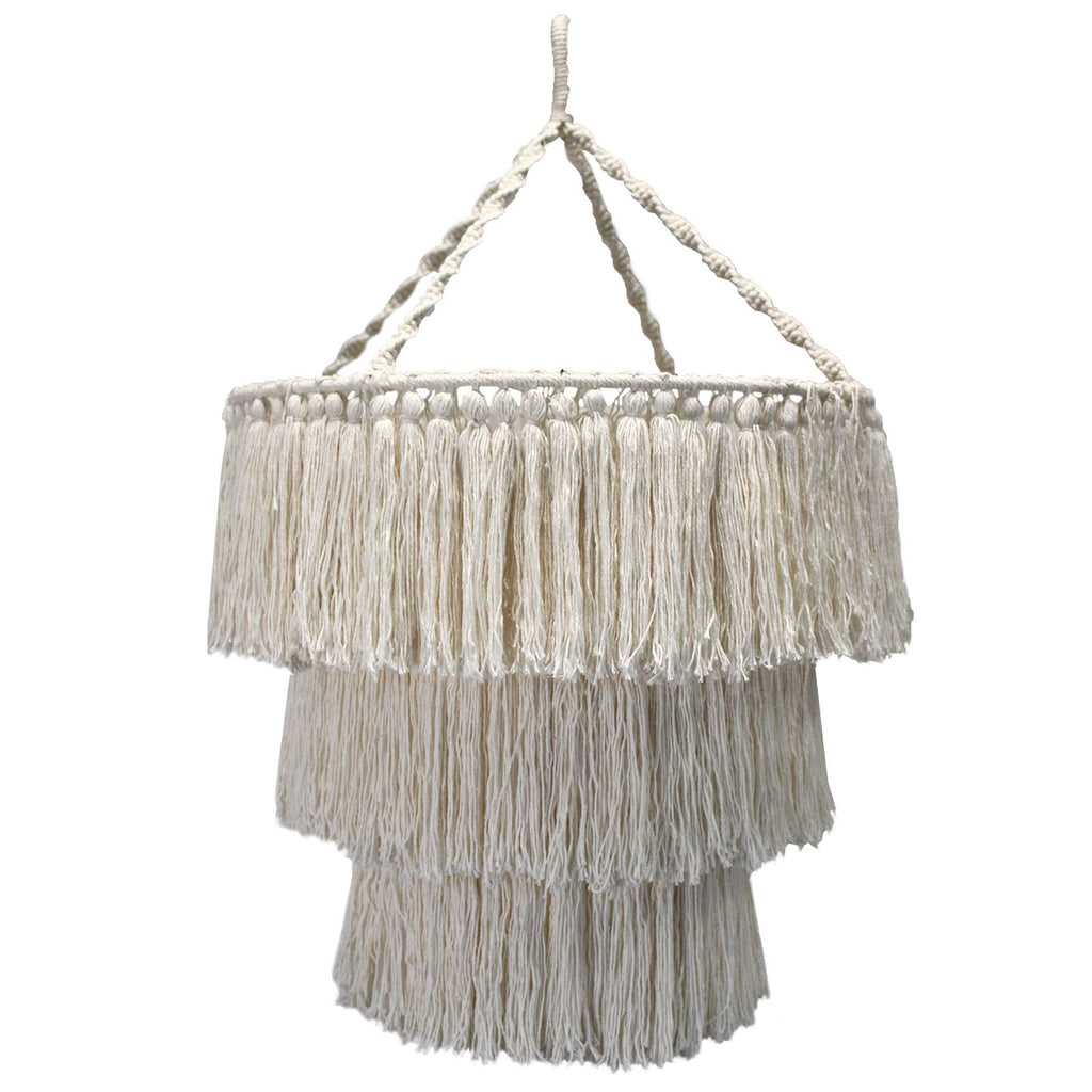 Macrame Soft Chandelier Natural Bohemian Style Home Decor Piece