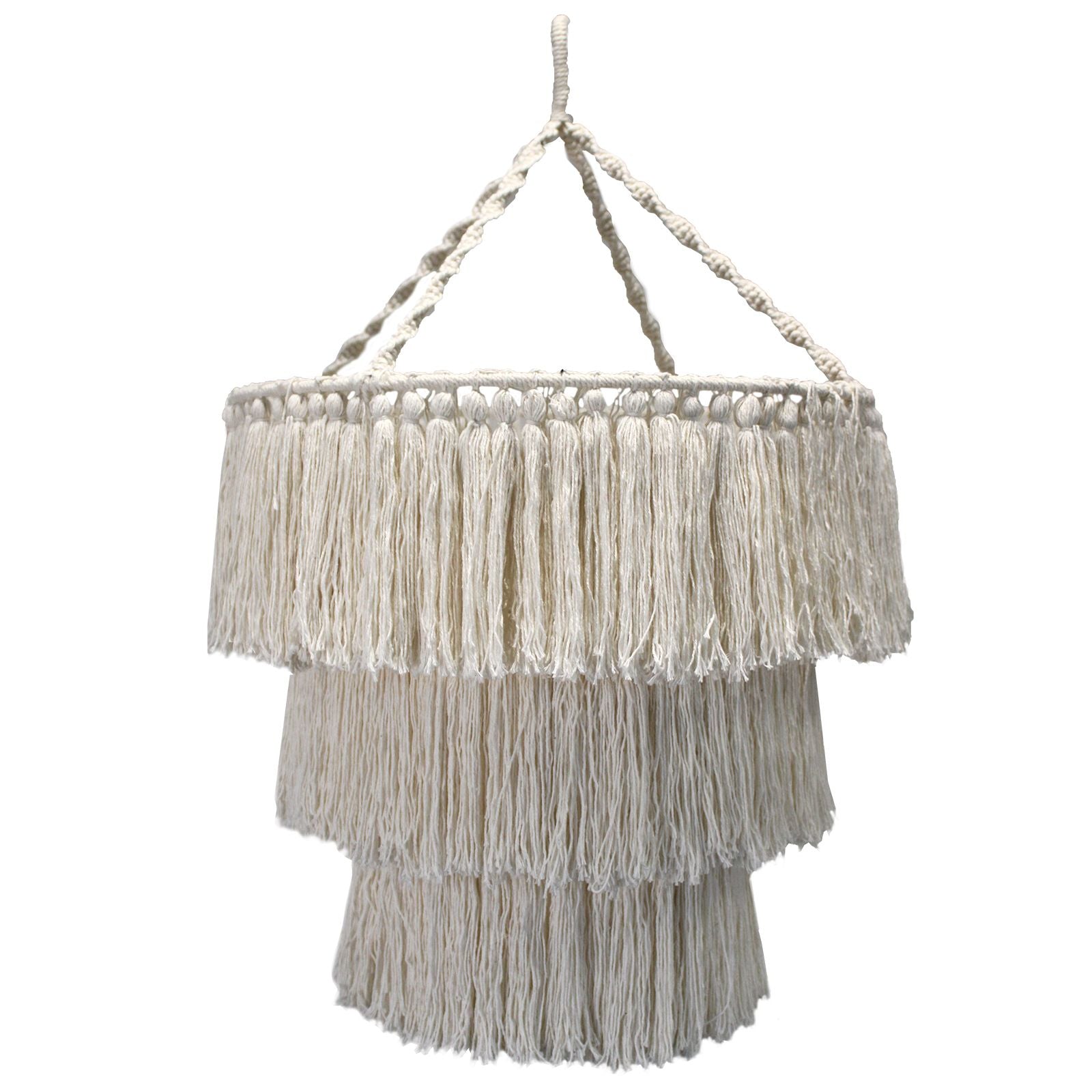 Macrame Soft Chandelier Natural Bohemian Style Home Decor Piece