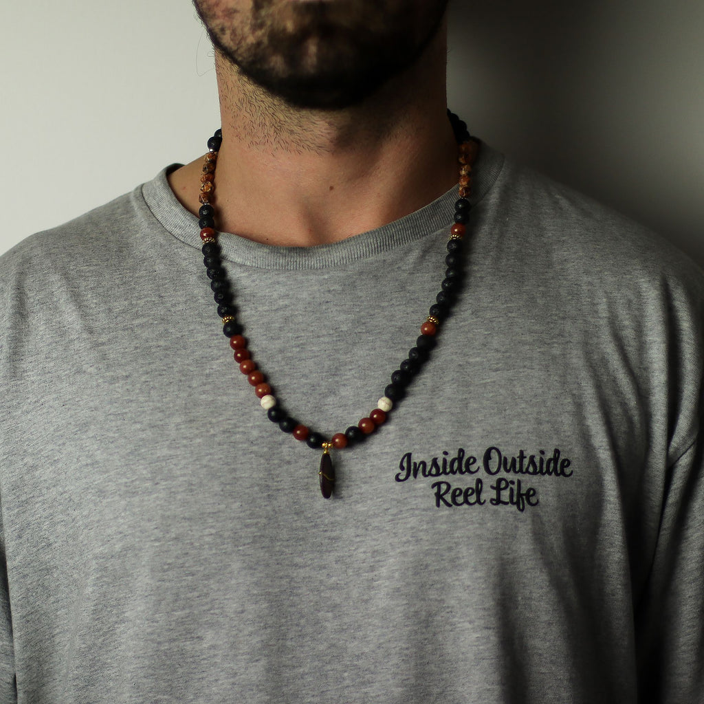 Essence of the Volcano Necklace with Authentic Lava Stones Gift