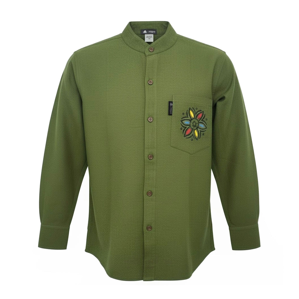 Nomad Sari Kathmandu Shirt in Forest Green for Everyday Wear