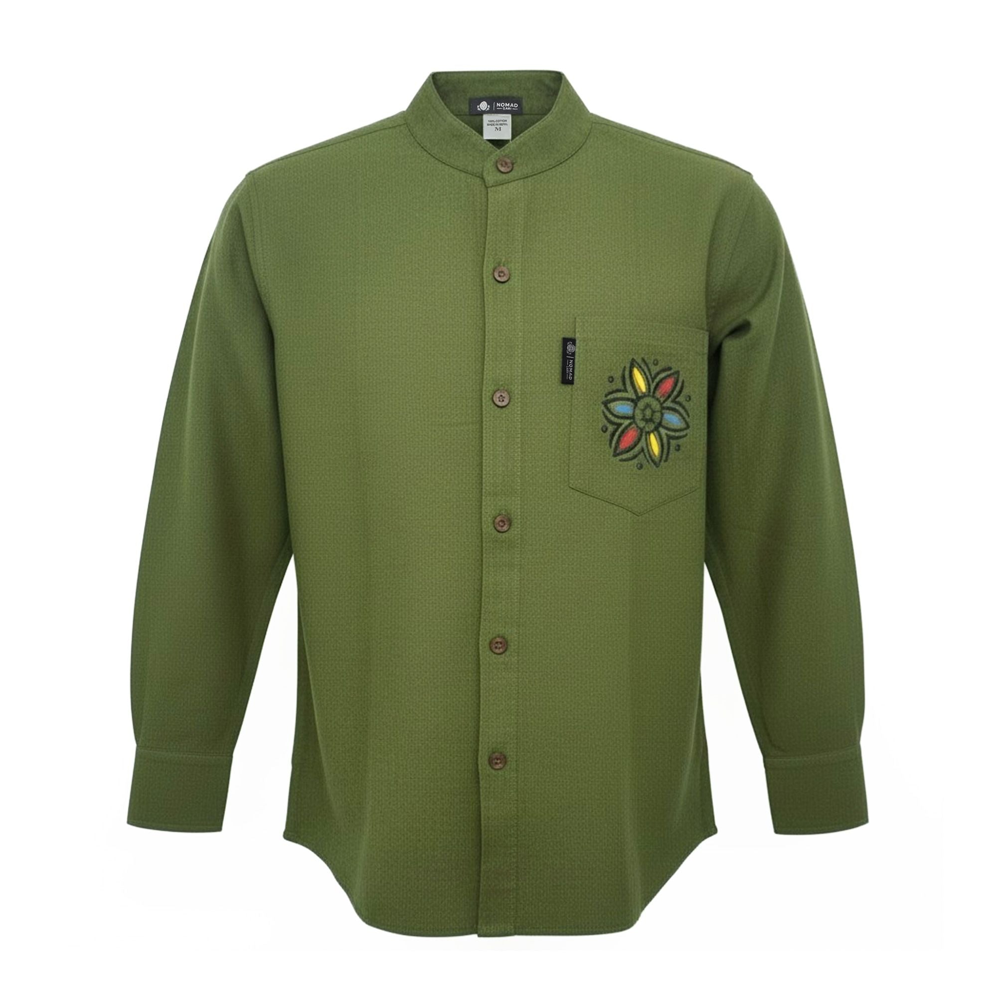 Nomad Sari Kathmandu Shirt in Forest Green for Everyday Wear