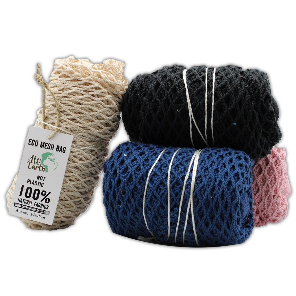 Pure Cotton Mesh Bag Natural for Eco Friendly Shopping Needs