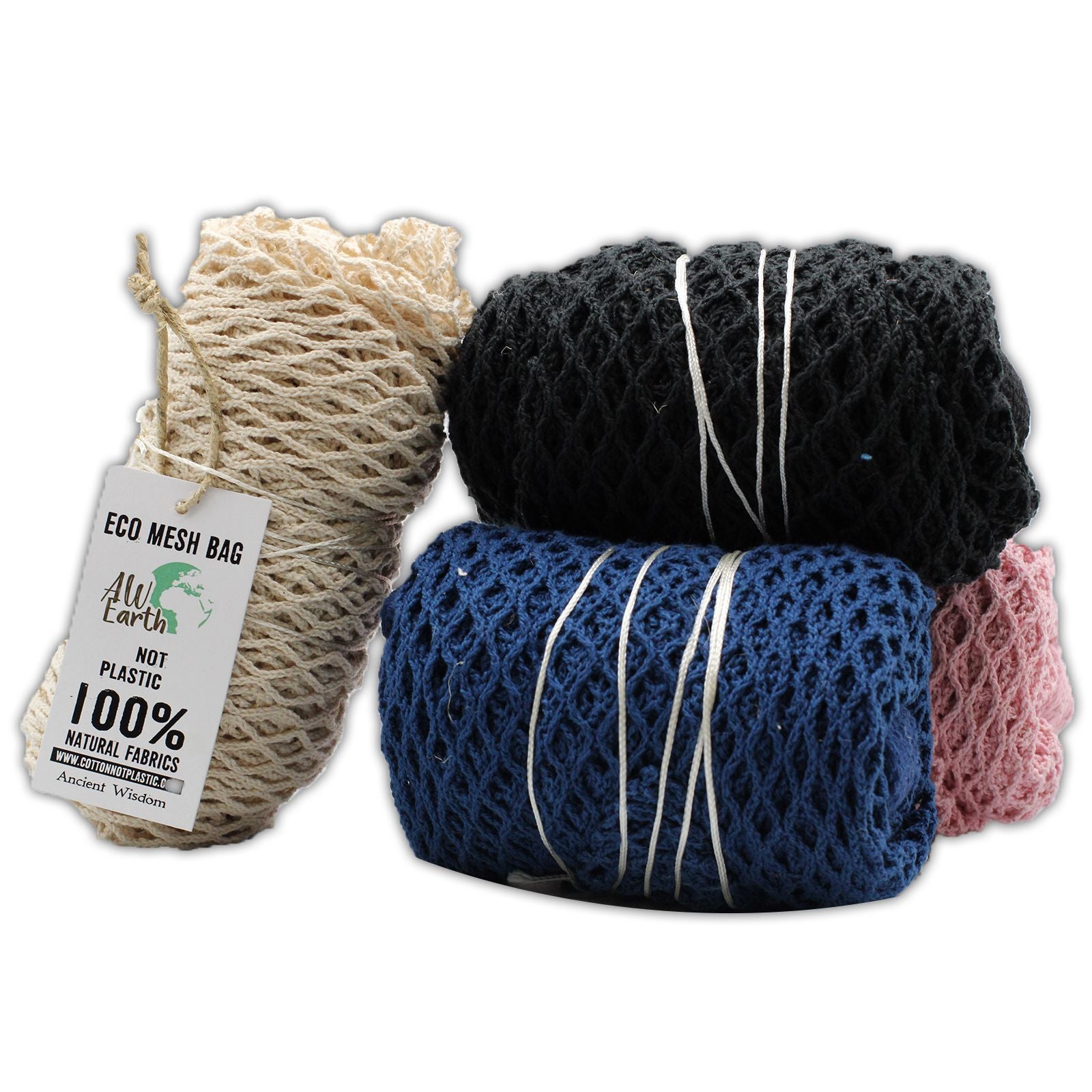 Pure Cotton Mesh Bag Natural for Eco Friendly Shopping Needs