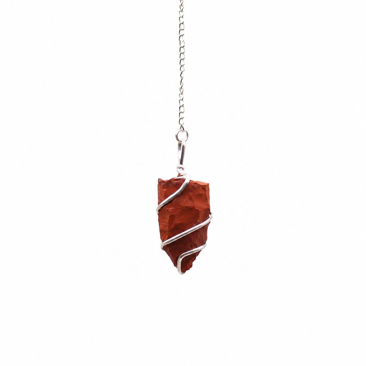 Raw Gemstone Pendulum - Red Jasper