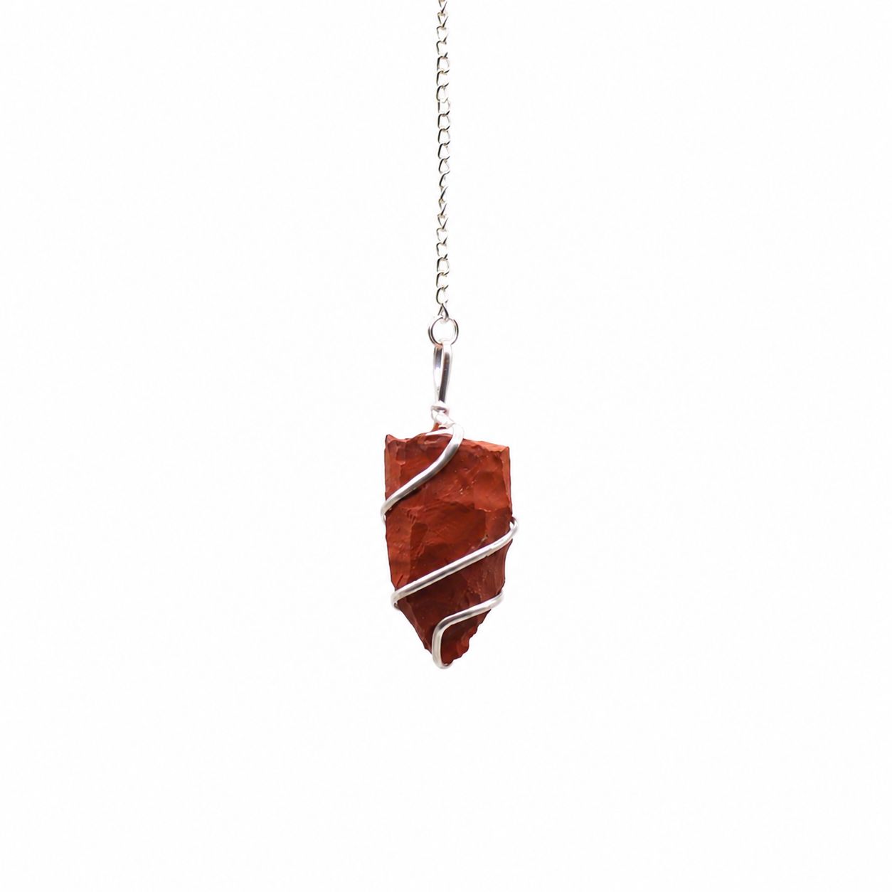 Raw Gemstone Pendulum - Red Jasper