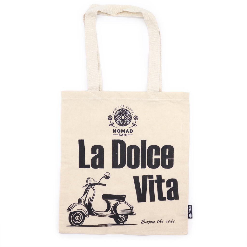 Iconic Basic Tote Bag La Dolce Vita Natural Cotton for Daily Use