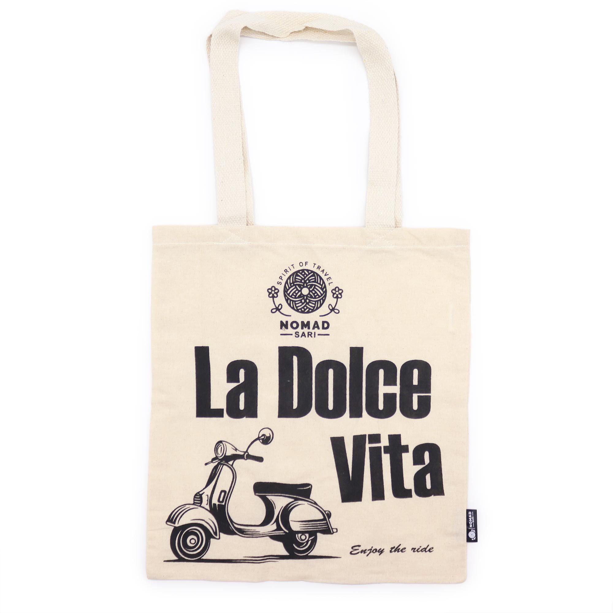 Iconic Basic Tote Bag La Dolce Vita Natural Cotton for Daily Use