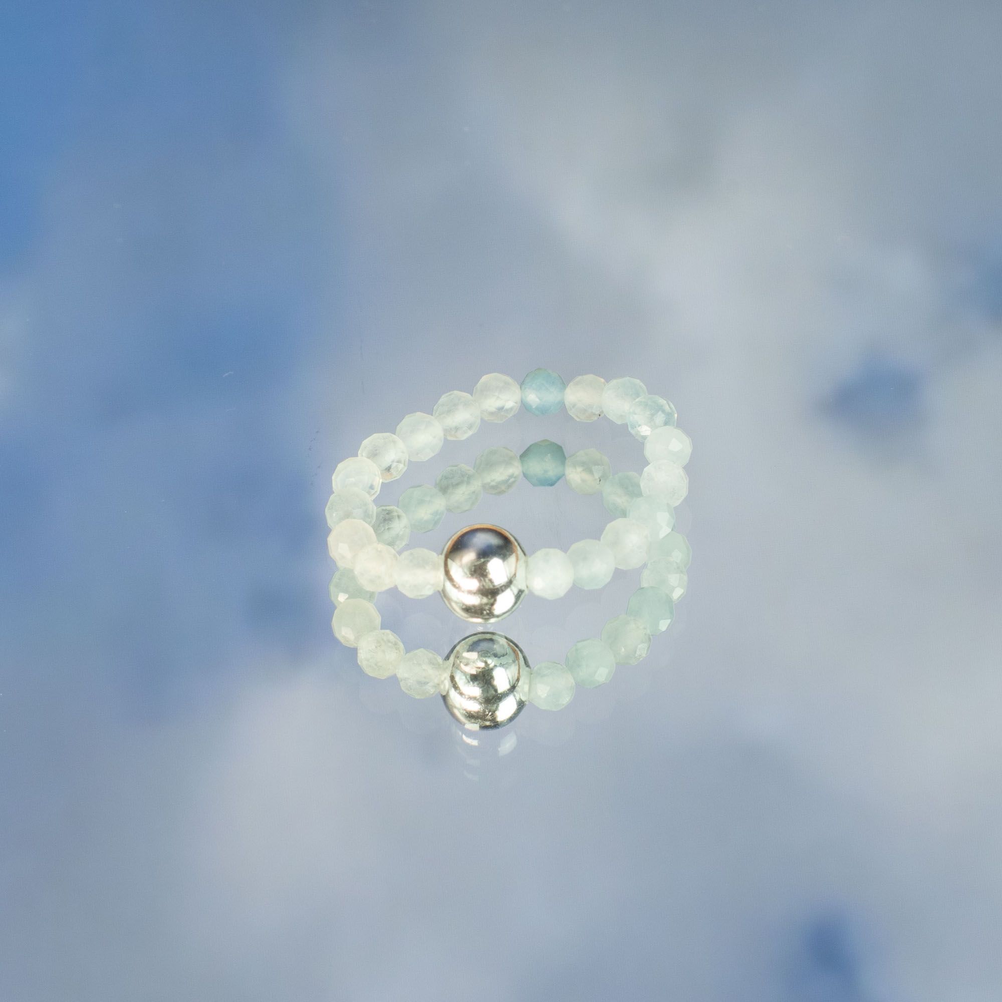 Nymph Spirit Gemstone Ring Set Endless Ocean for Unique Style