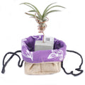 Natural Jute Cotton Gift Bag with Lavender Lining for Gifting