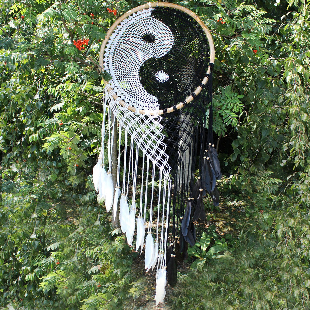 Bali Dream Catchers Extra Large Ying Yang 50cm for Home Decor