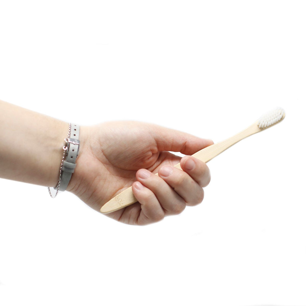 Bamboo Toothbrush Family Pack of 4 with Medium Soft Bristles