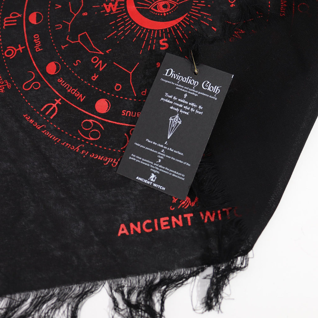 Ancient Witch Pendulum Divination Cloth with All Seeing Eye Design