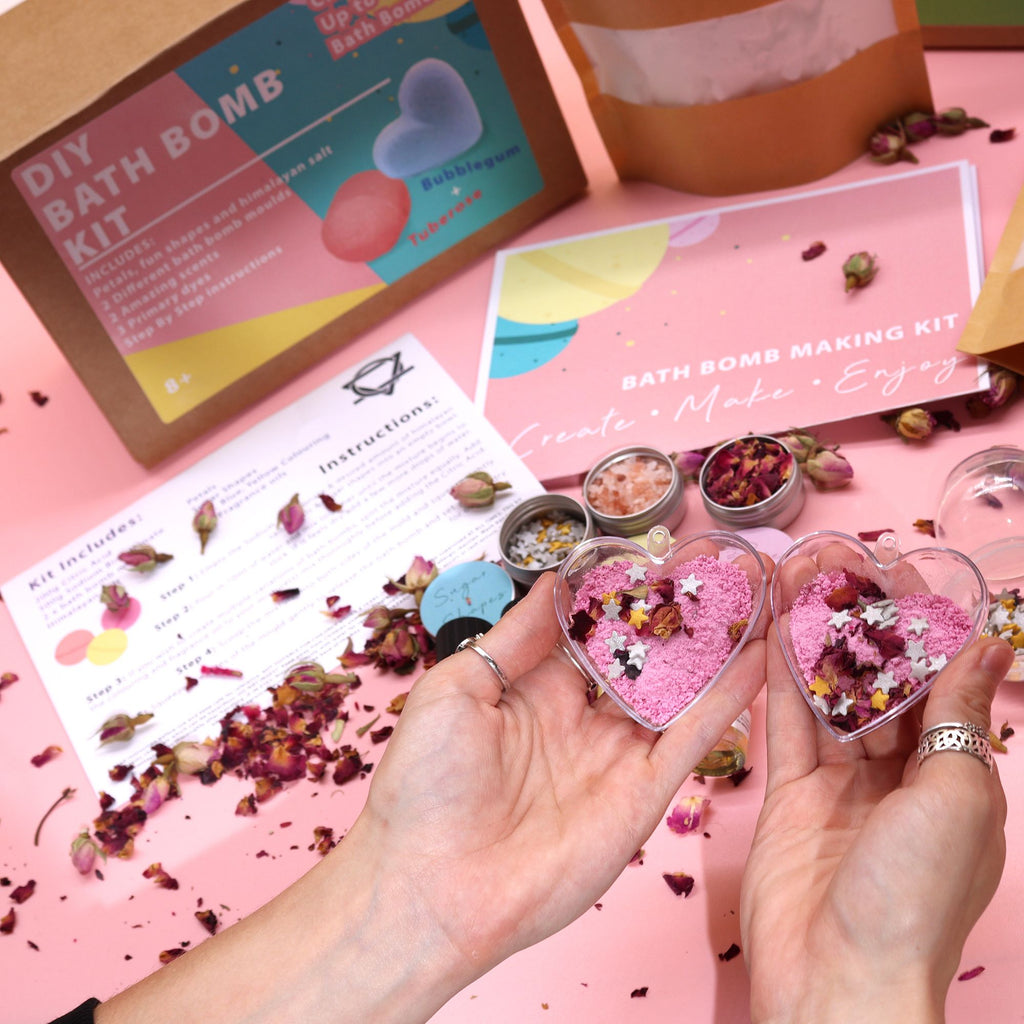 DIY Bath Bomb Kit Create Rose and Bubblegum Scented Bombs at Home
