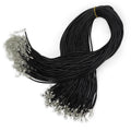 Elegant Black Waxed Pendant Cord 2mm x 55cm for Jewellery Making