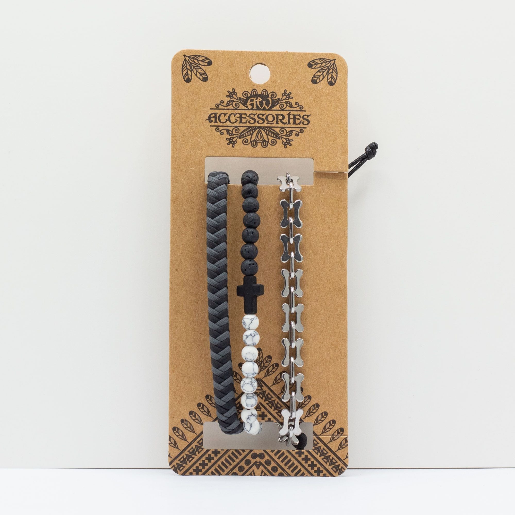 Mens Premium Bracelet Sets City Slicker Blacks for Modern Style
