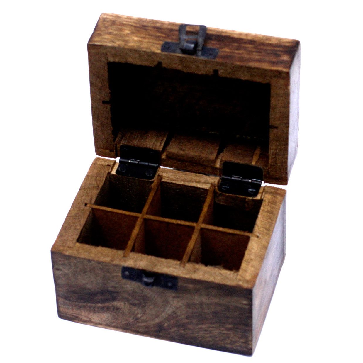 Mango Aromatherapy Box for Six Essential Oil Bottles Storage