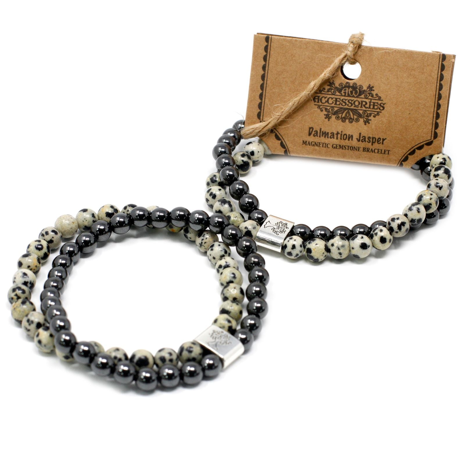 Magnetic Gemstone Bracelet Dalmation Jasper for Everyday Style