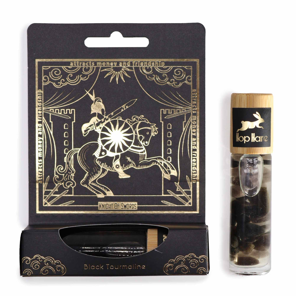 HH Tarot Roll On The Knight of Swords with Black Tourmaline