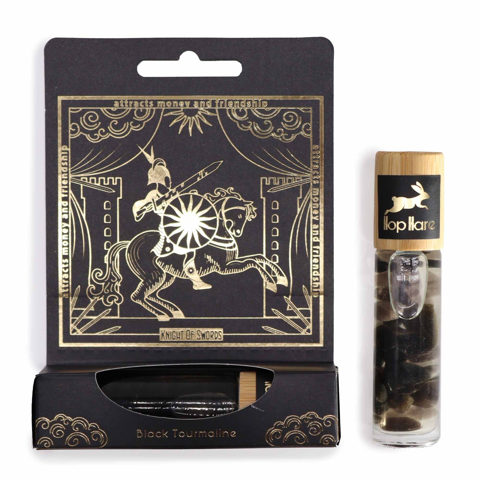HH Tarot Roll On The Knight of Swords with Black Tourmaline