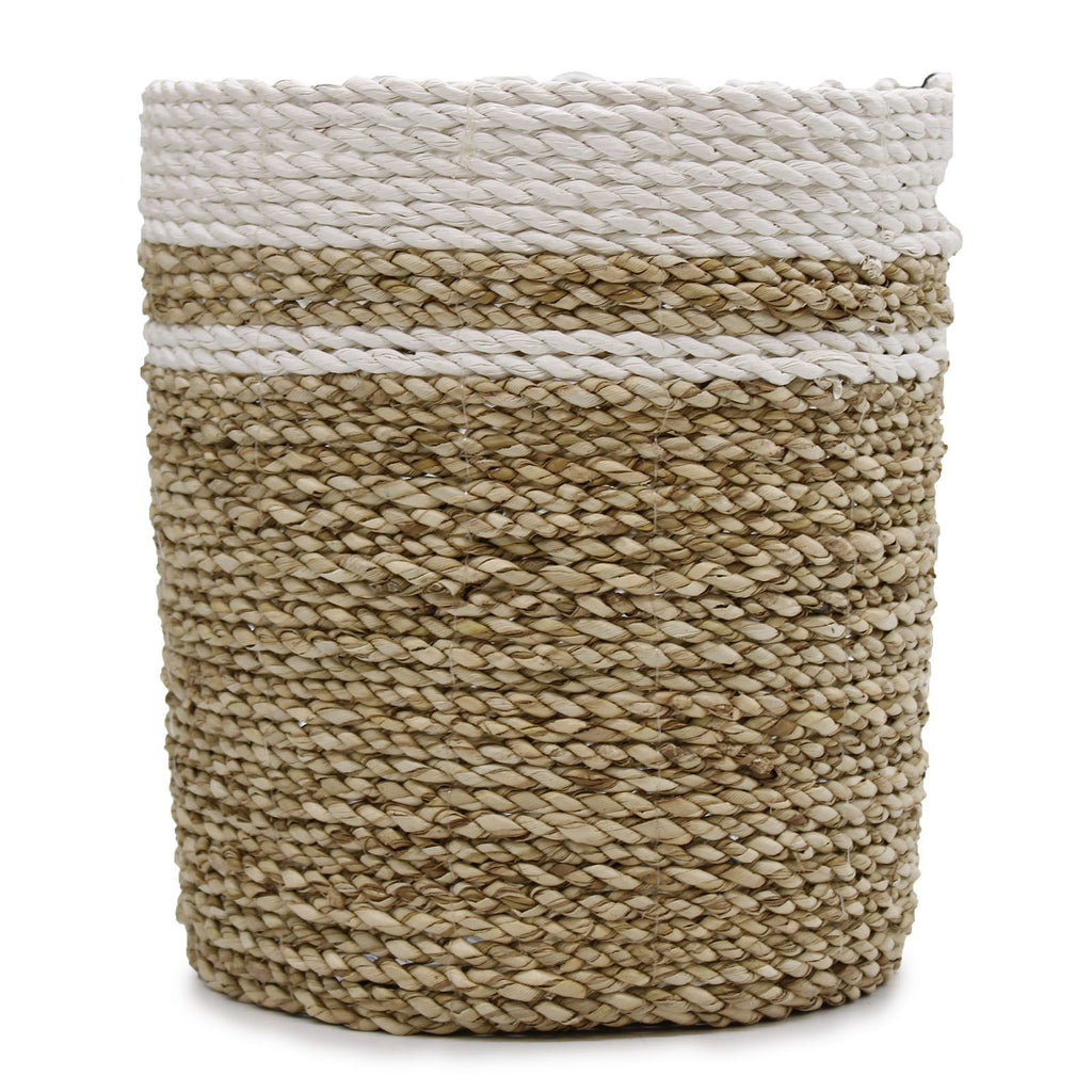 Seagrass Set of 2 Vases and 2 Bins for Stylish Storage Solutions