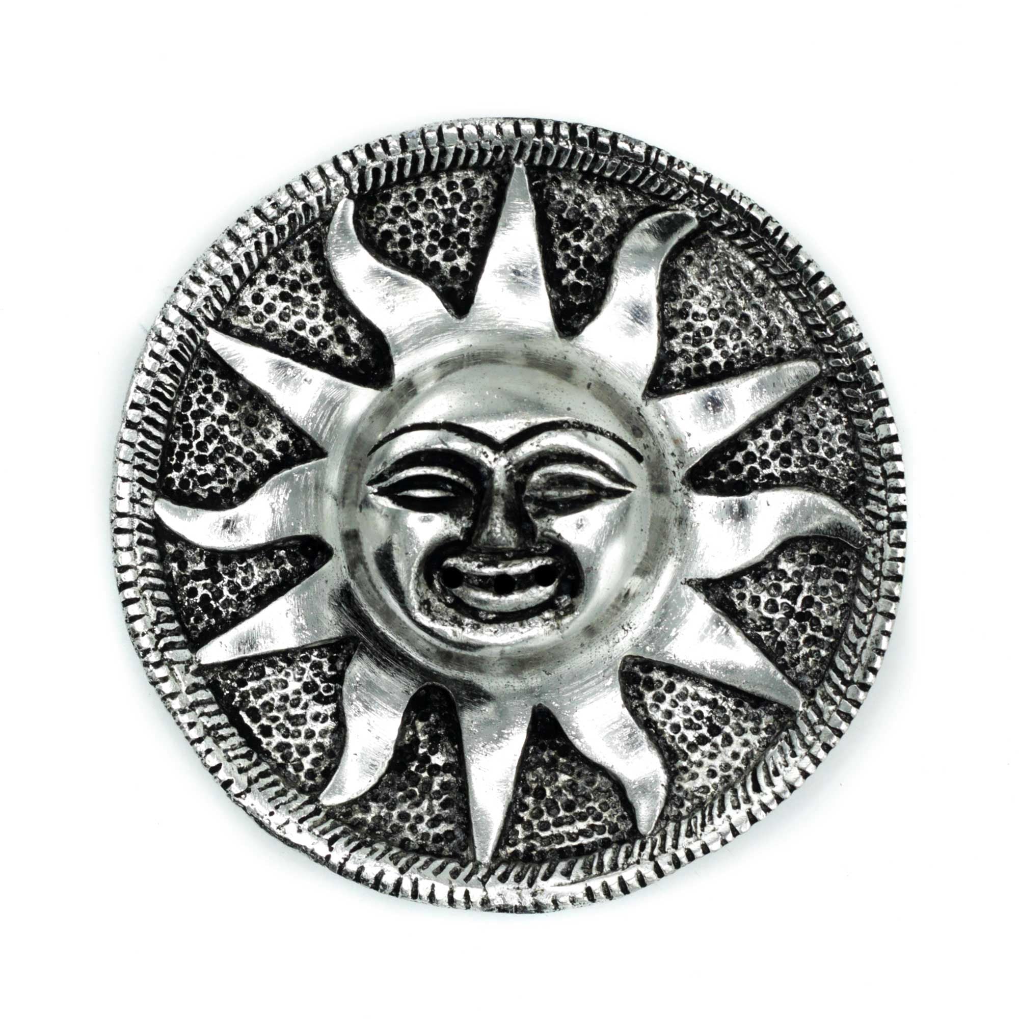 Polished Aluminium Sun Incense Holder for Home Decor and Gifts