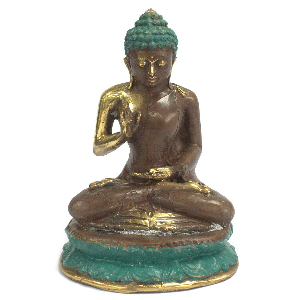 Large Sitting Buddha Brass Fengshui Ornament for Serene Home Decor