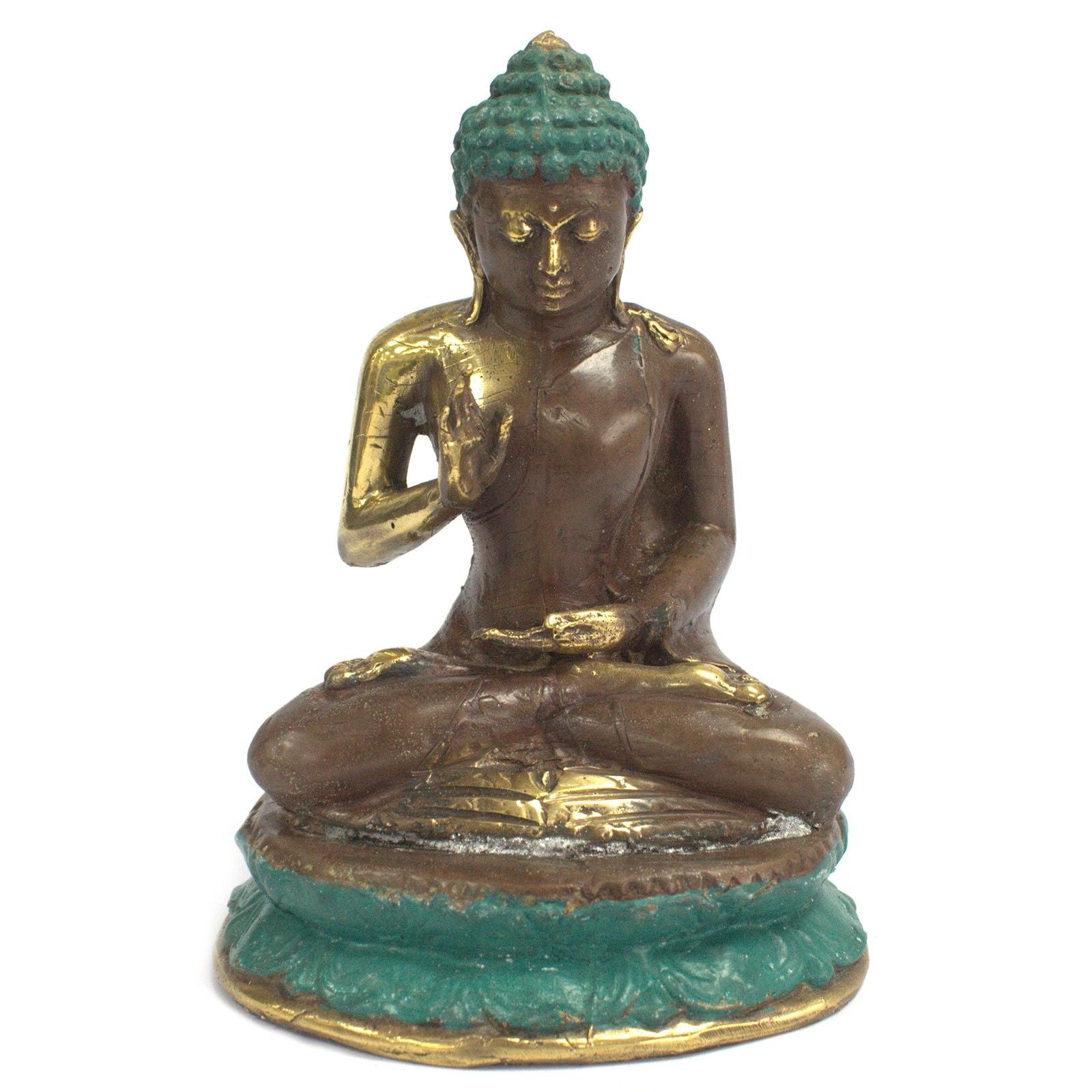 Large Sitting Buddha Brass Fengshui Ornament for Serene Home Decor