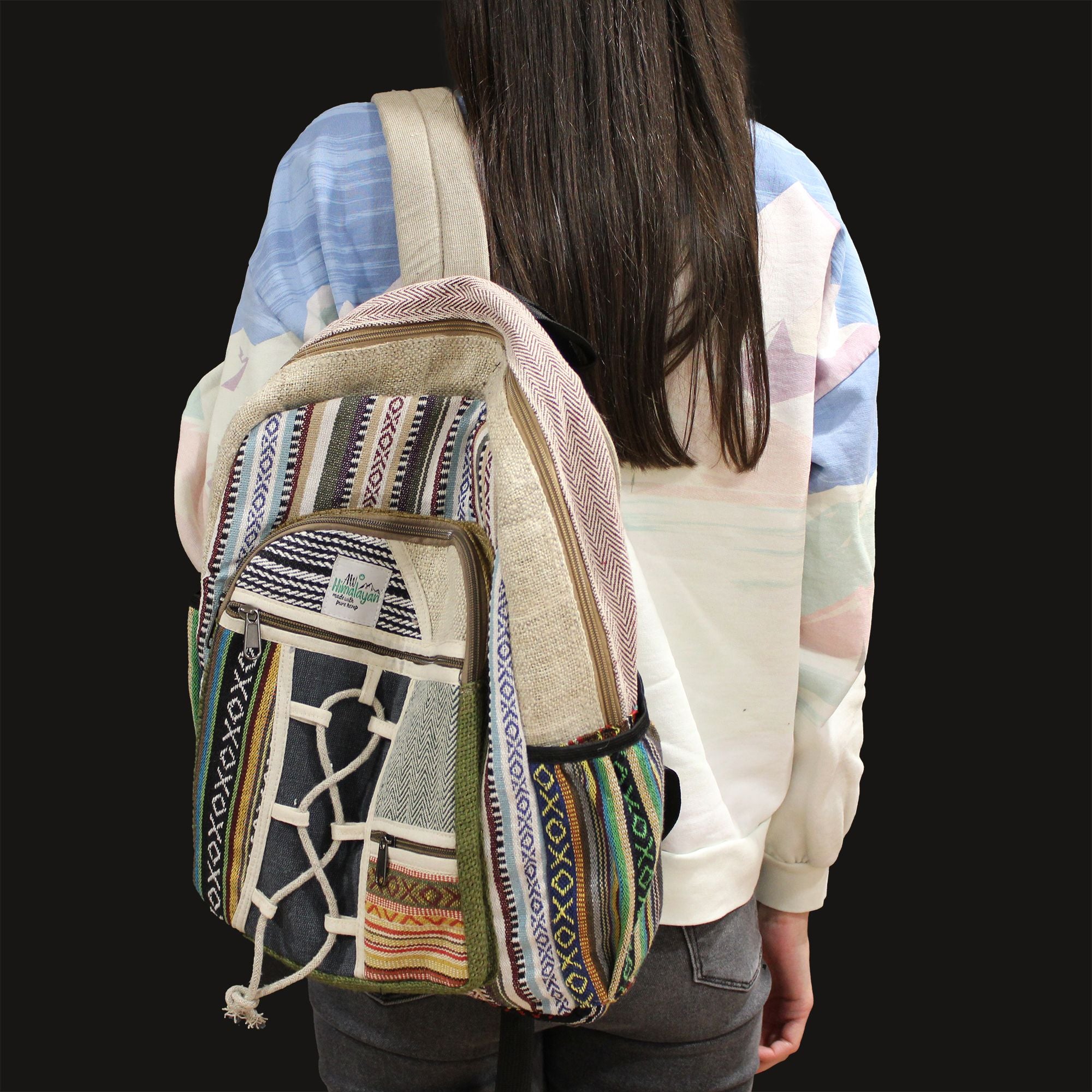 Large Backpack with Rope & Pockets Style for Everyday Use