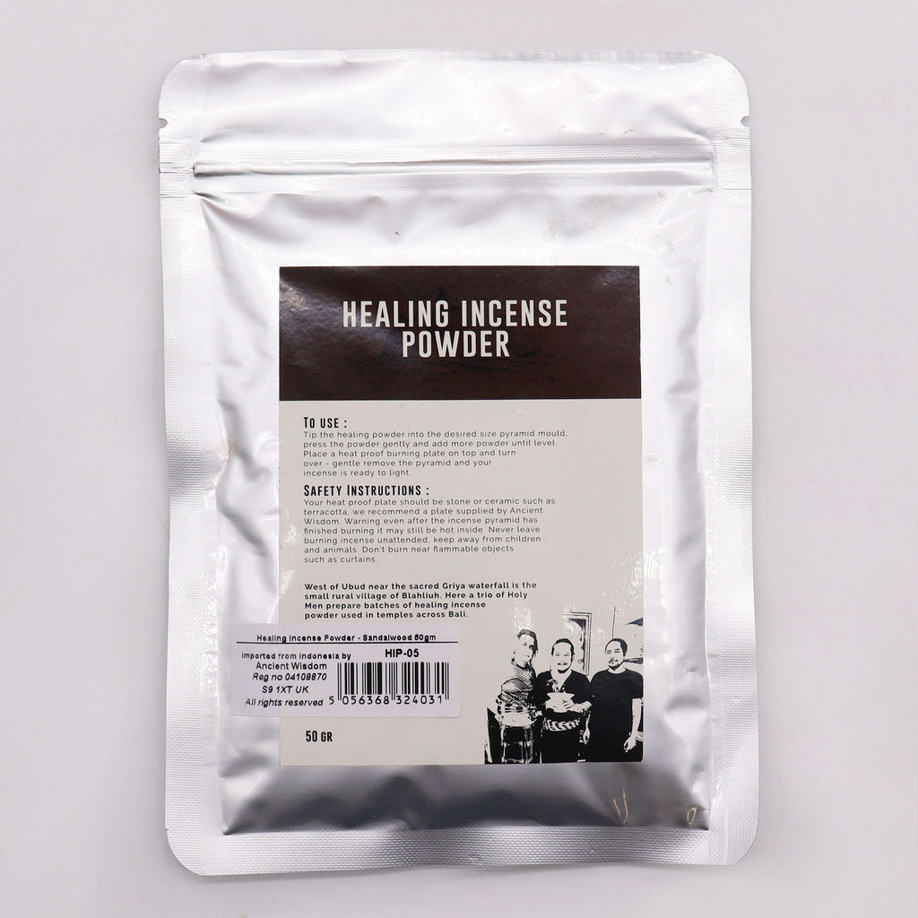 Healing Incense Powder Sandalwood 50gm for Tranquil Home Atmosphere