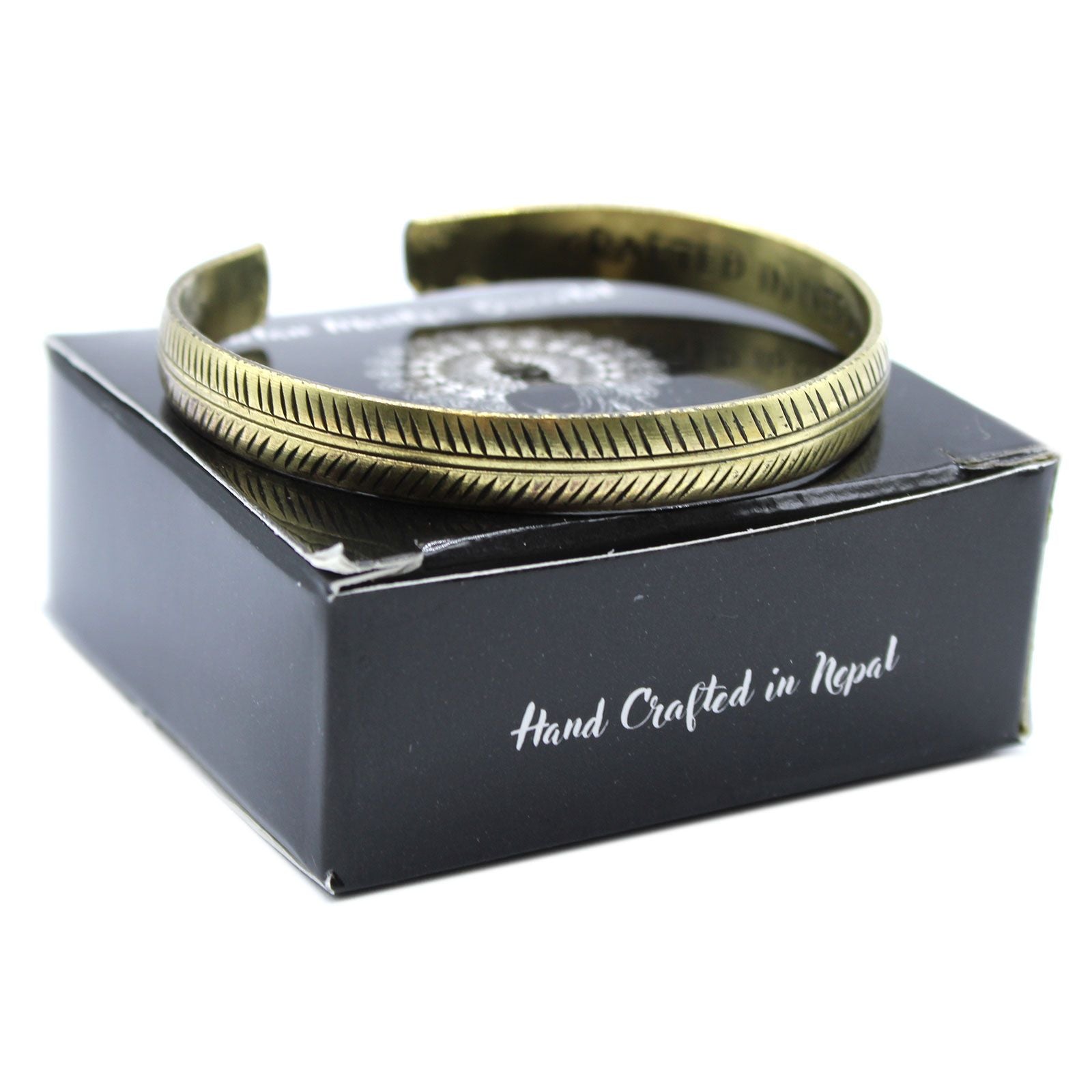 Brass Tibetan Bracelet Slim Tribal Leaf for Unique and Elegant Style