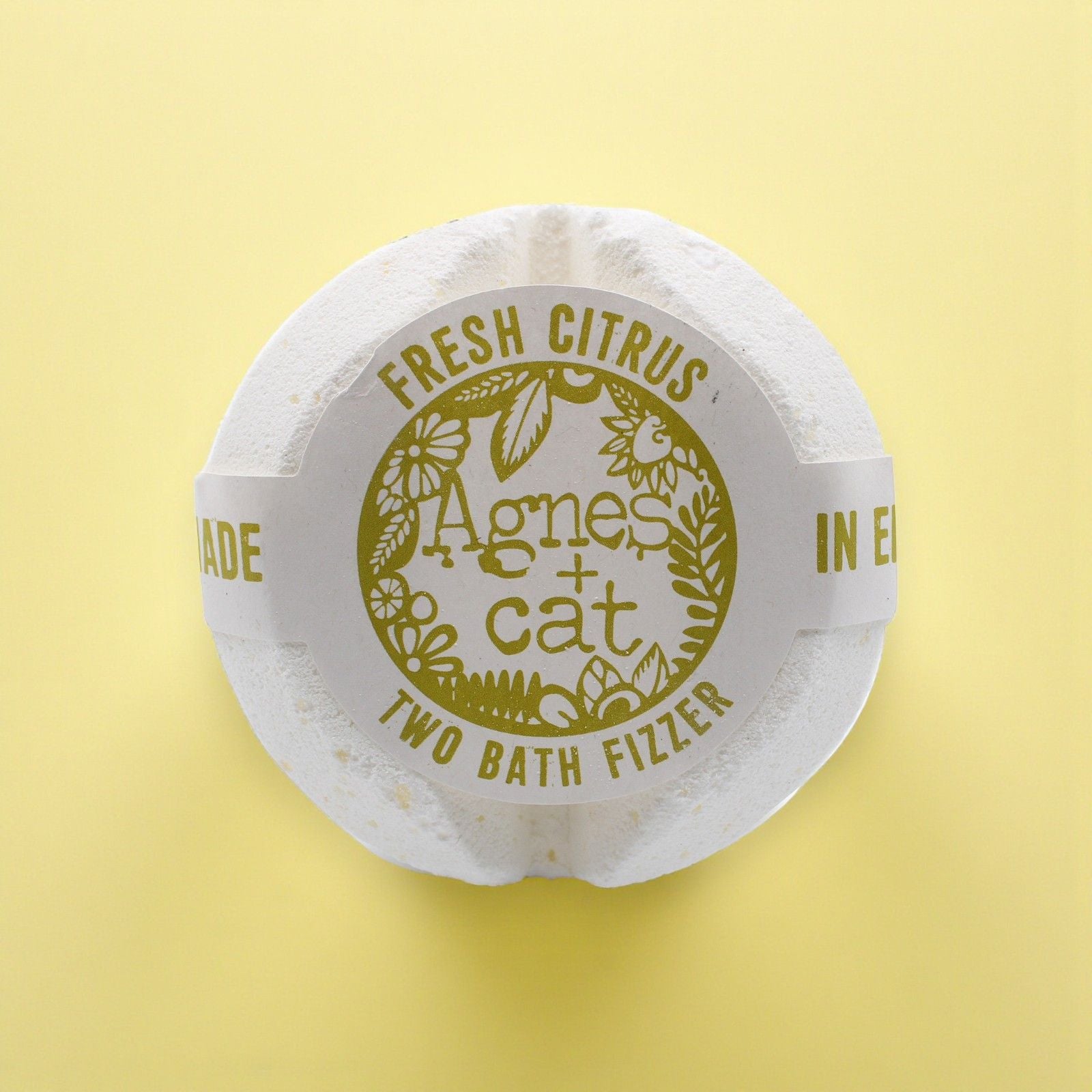 Agnes + Cat Fresh Citrus Bath Fizzer for Invigorating Relaxation