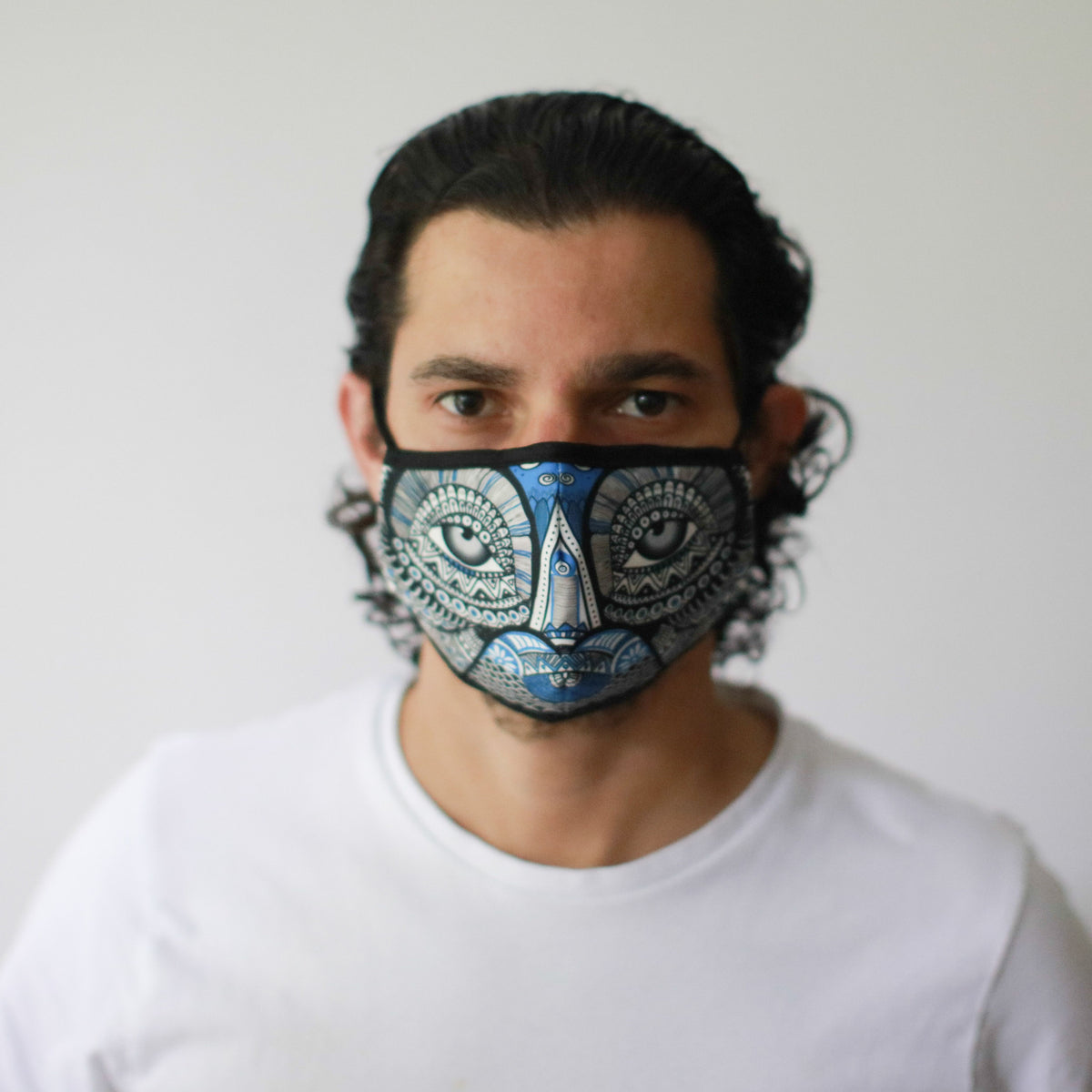 Reusable Poly-Cotton Face Mask with Filter Pocket – Mystical Owl (Adult)
